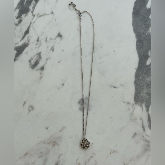 STERLING SILVER flower succulent pendant necklace - Picture 2 of 3